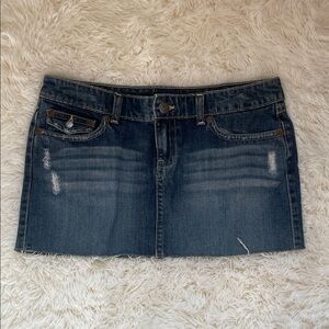 Aeropostale Dark Blue Denim Mini Skirt